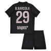Fotballtrøye Paris Saint-Germain B. Barcola 29 Fjerdedrakt Jordan 2025-26 Kortermet - Barn(+ Shorts)